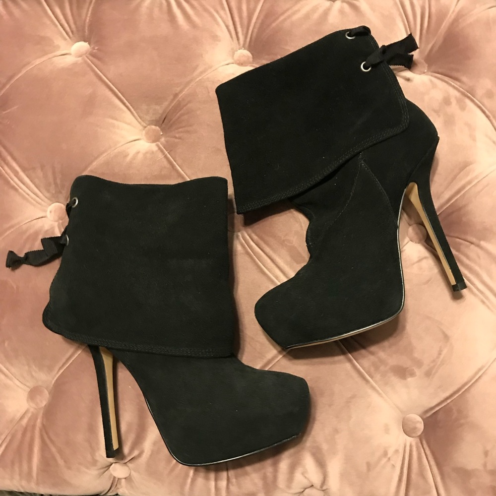 Black Suede Booties